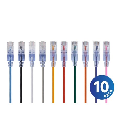 Monoprice SlimRun Cat6A Ethernet Patch Cable - Snagless RJ45_ Stranded_ UTP_ Pur 33266